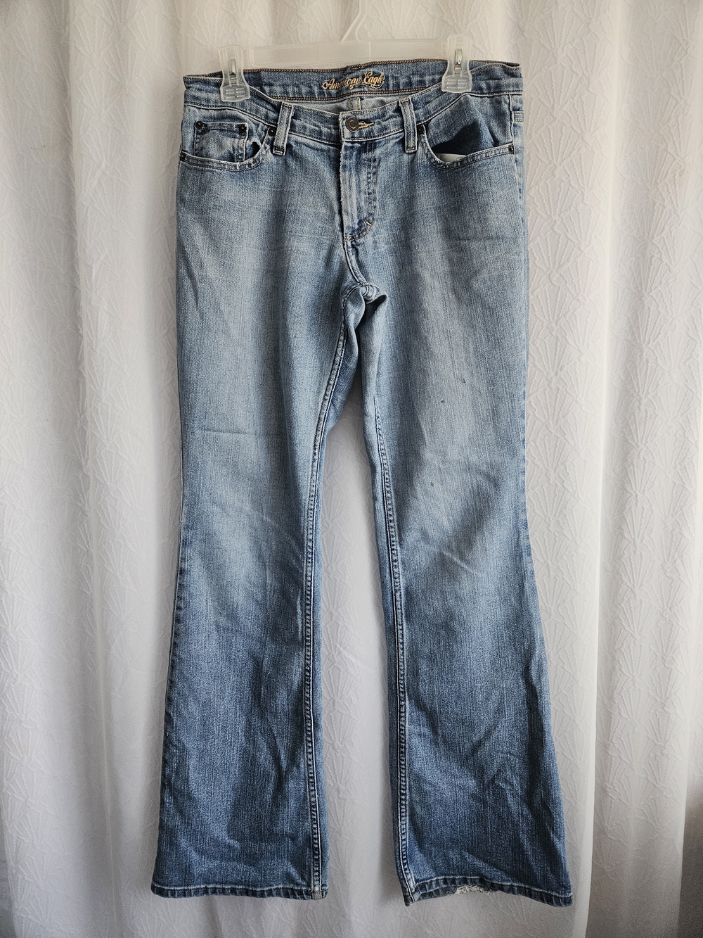 American Eagle Stretch Flare Light Wash Jeans Y2K Size 10 Long